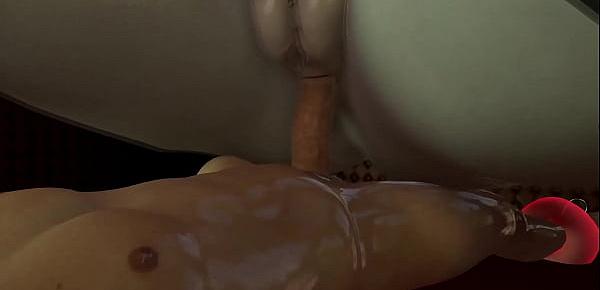  BBW Lady Dimitrescu is fucking her man slave